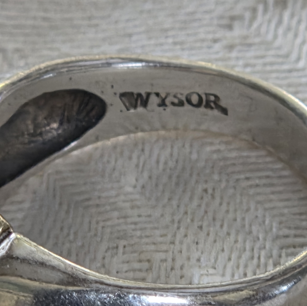 David Wysor Vintage Iolite Ring, SS & 18k, Size 7.5 - Picture 10 of 14